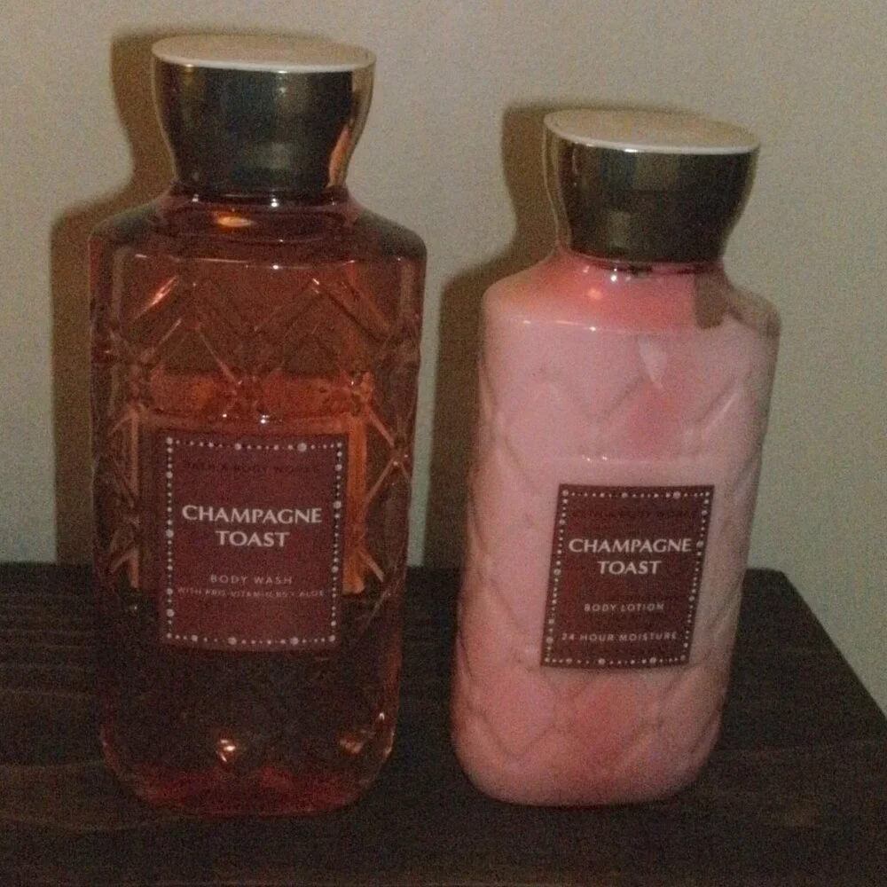BATH & BODY WORKS Champagne Toast 10oz Body Wash & 8oz Body Lotion